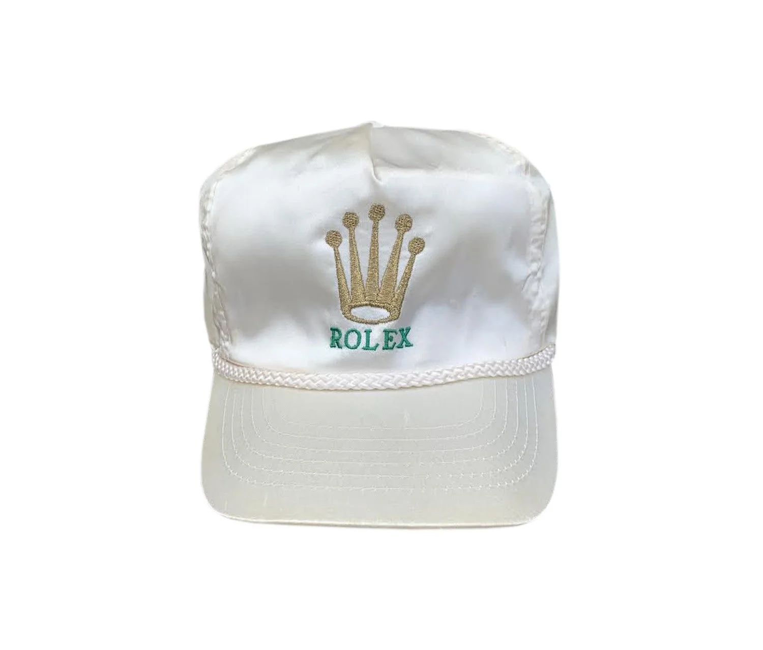 Vintage Rolex Satin Off White / Green Zipperback — RootsBK